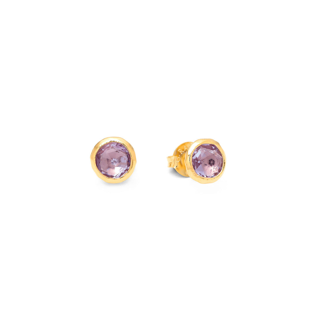 Giovanna Raspini boucles d'oreilles boucles d'oreilles Glicine argent 925 finition PVD or jaune cristal 12134