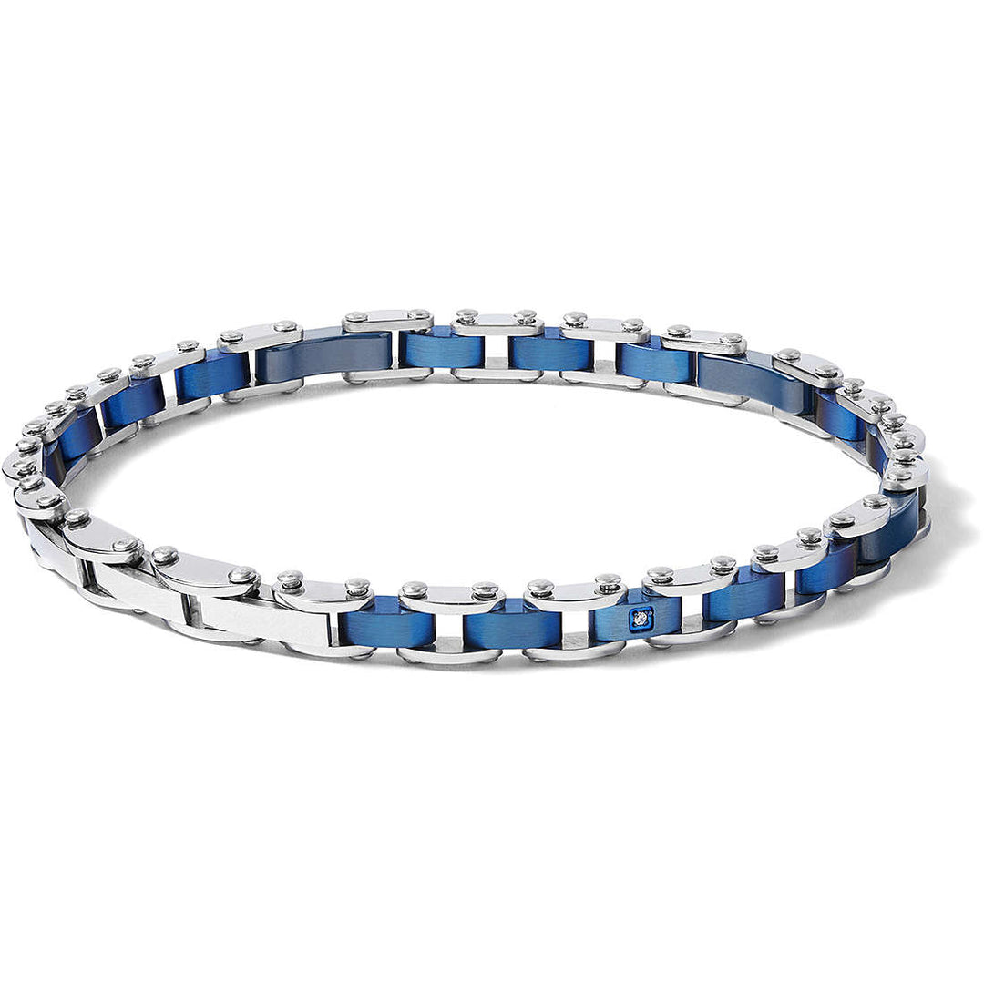 Bracelet Comete Suits en acier finition PVD bleu UBR 1077
