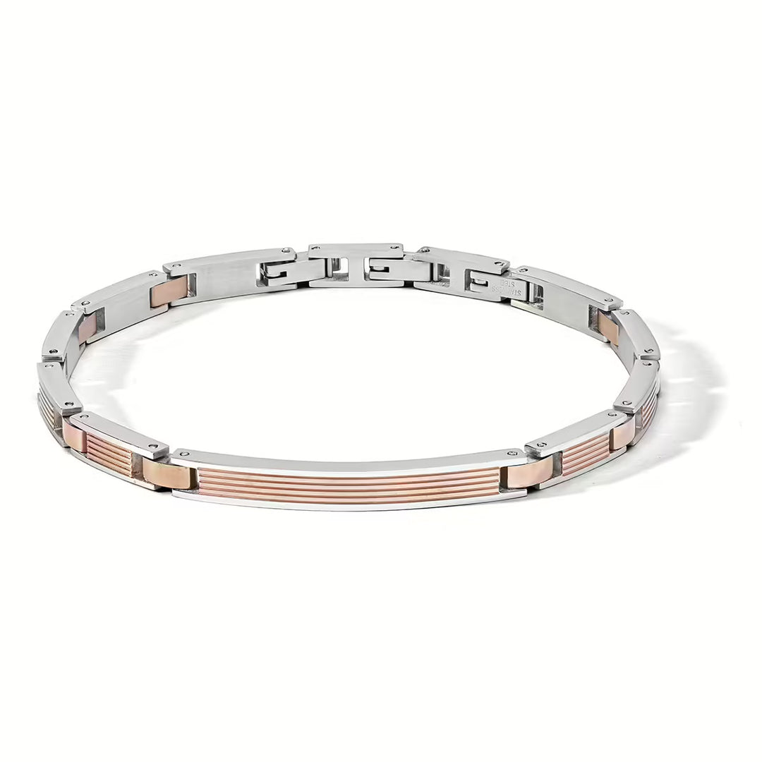 Bracelet Comets Texture en acier finitions PVD or rose UBR 1170