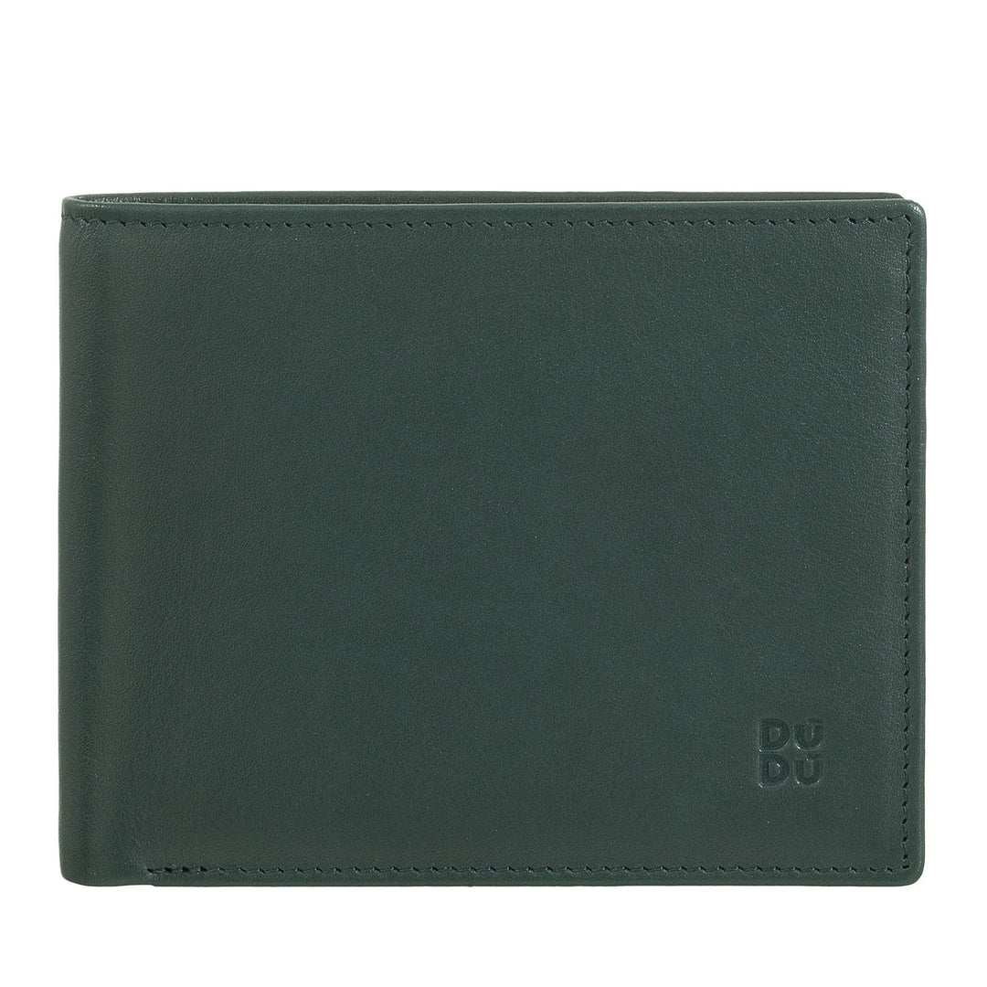 DUDU Portafoglio uomo RFID in pelle Nappa colorato con portamonete e porta carte - Capodagli 1937