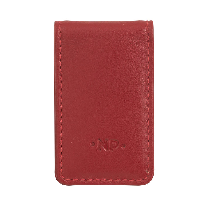 Cloud Leather Magnetic Money Clip in Genuine Leather Nappa with Magnet for Men and Women