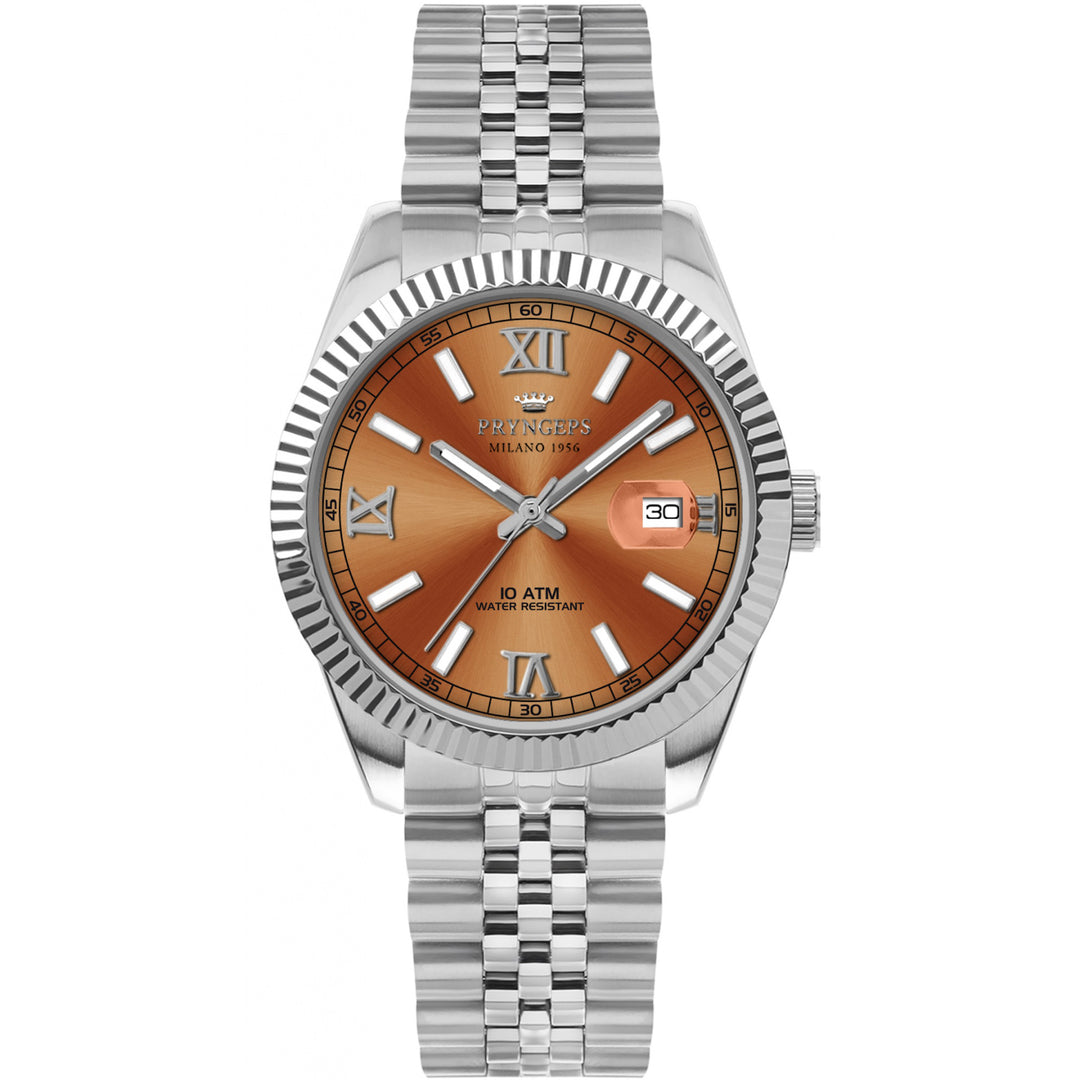 Pryngeps Erre X Medio 36mm Orange Quartz Watch A1096 AR