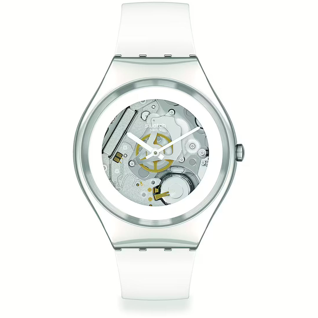 Swatch Pure Ironie d'ironie d'origine ironie de la peau 38 mm Syxs138