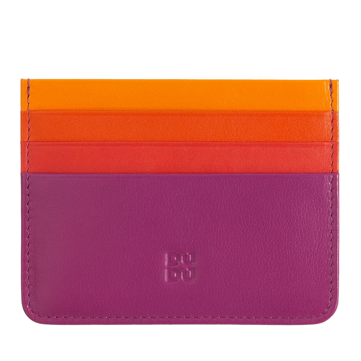 Colorful leather Nappa 6 pocket credit card holder DUDU