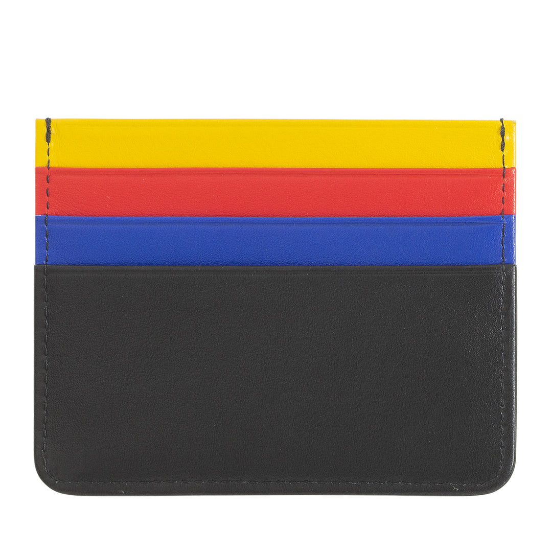 Porta carte di credito colorato in pelle Nappa 6 tasche DUDU