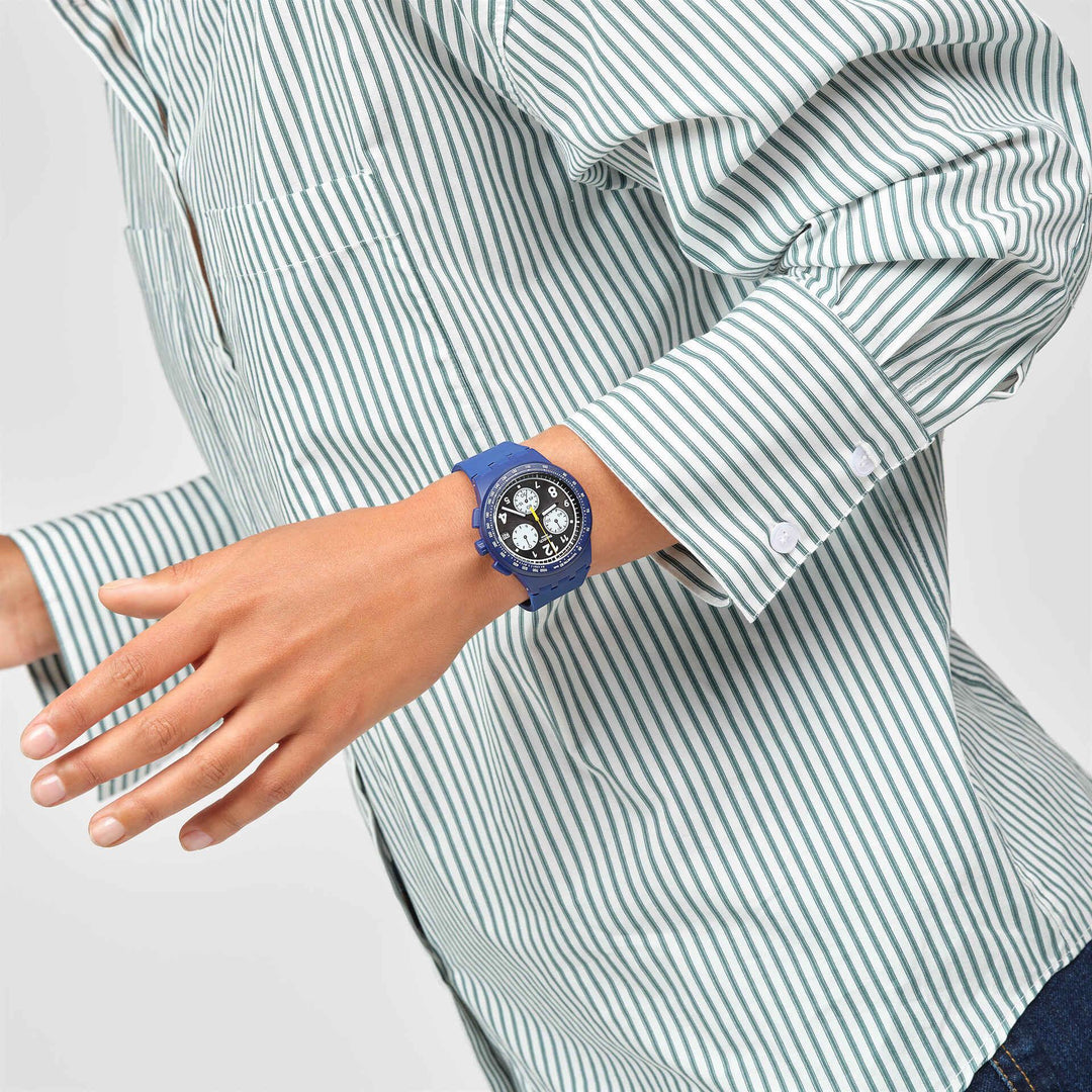 Swatch orologio NOTHING BASIC ABOUT BLUE Originals Chrono SUSN418 - Capodagli 1937