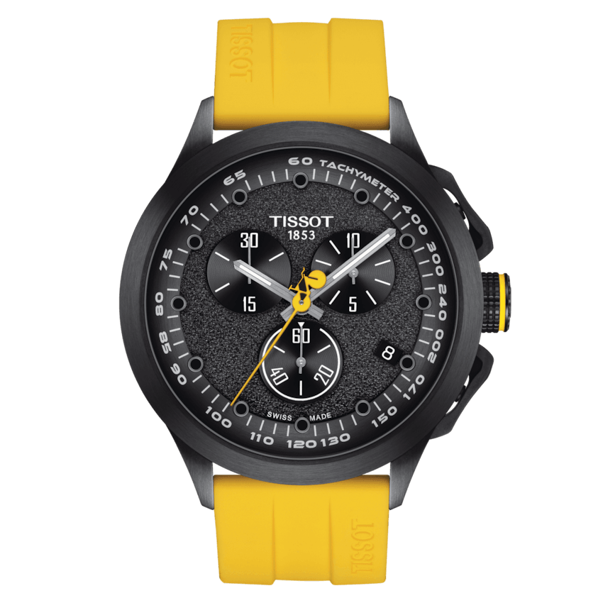 Tissot orologio T-Race Cycling Tour De France 2023 45mm nero quarzo acciaio finitura PVD nero T135.417.37.051.05 - Capodagli 1937