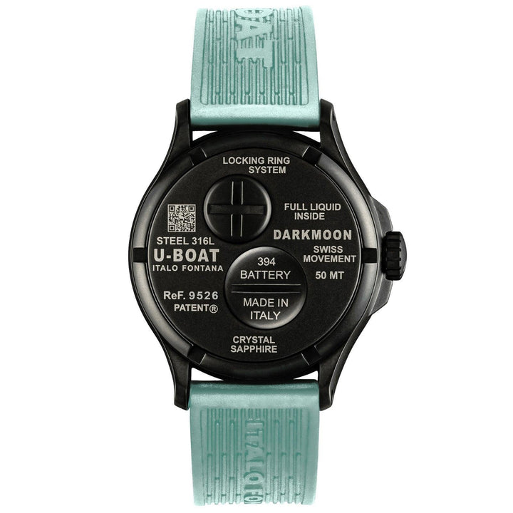 U-BOAT orologio Darkmoon BK Aquamarine 44mm quarzo acciaio finitura PVD nero 9526 U-BOAT - Capodagli 1937