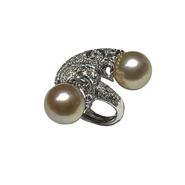 Capodagliegaglia node pearl gold pearls 18kt diamonds and pearls 0020a