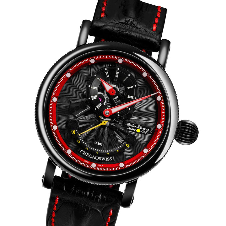 Chronoswiss open gear clock resec limited edition 50pezzi 44mm Black automatic steel DLC finish black ch-6925-bkre
