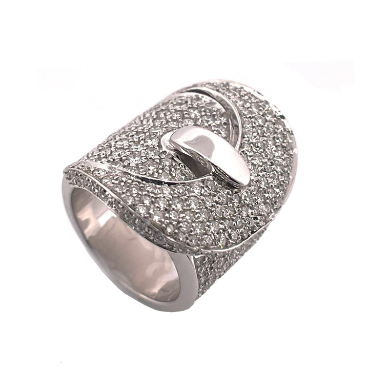 Head ring Buckle 18kt white gold diamonds 0024AG