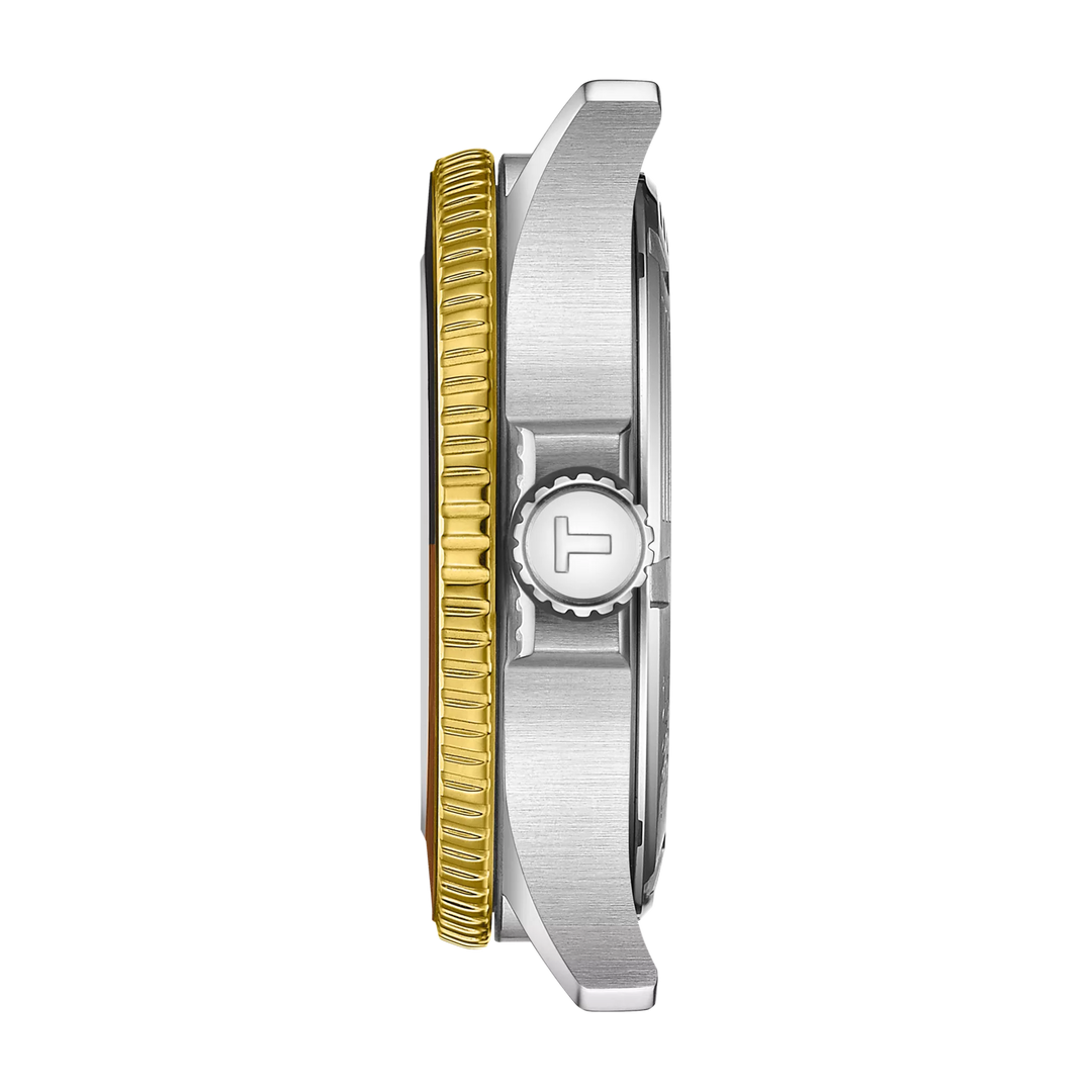 Reloj Tissot Seastar 1000 GMT 40mm negro acero de cuarzo acabado PVD oro amarillo T120.852.22.051.00