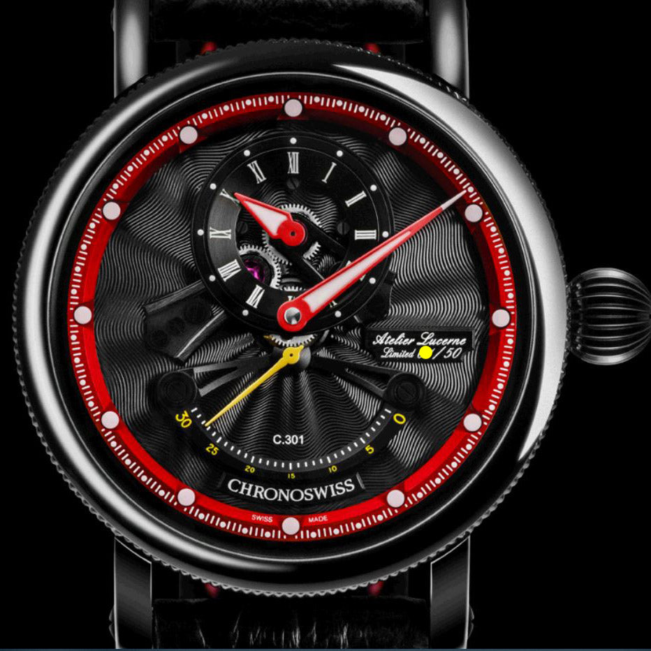 Chronoswiss Open Gear Clock Resec Limited Edition 50pezzzi 44 mm de acero automático DLC DLC Negro CH-6925-BKRE