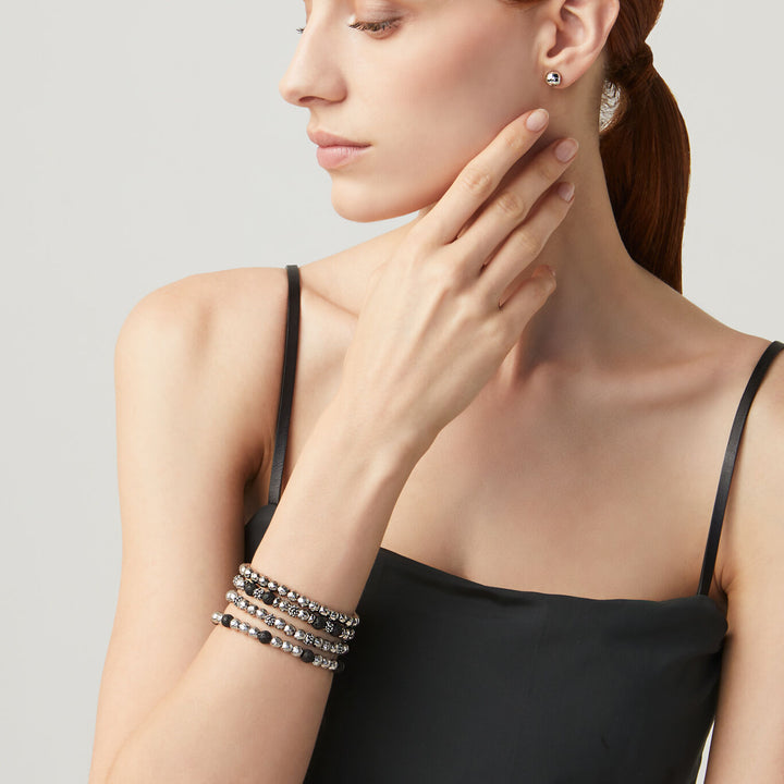 Giovanni Raspini bracelet Black Berries silver 925 lava stone 10490