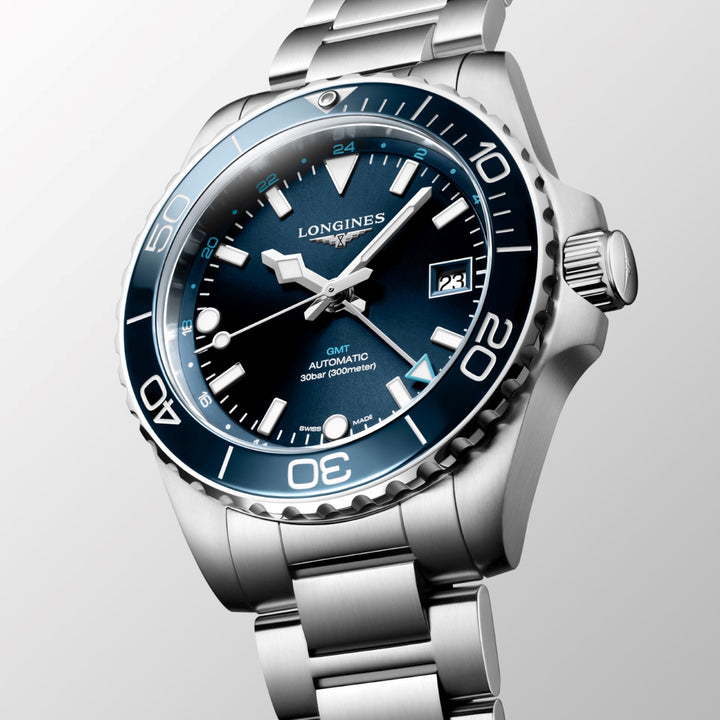 LONGINES HYDROCONQUEST GMT 41M Blue Automatic Steel L3.790.4.96.6 watch