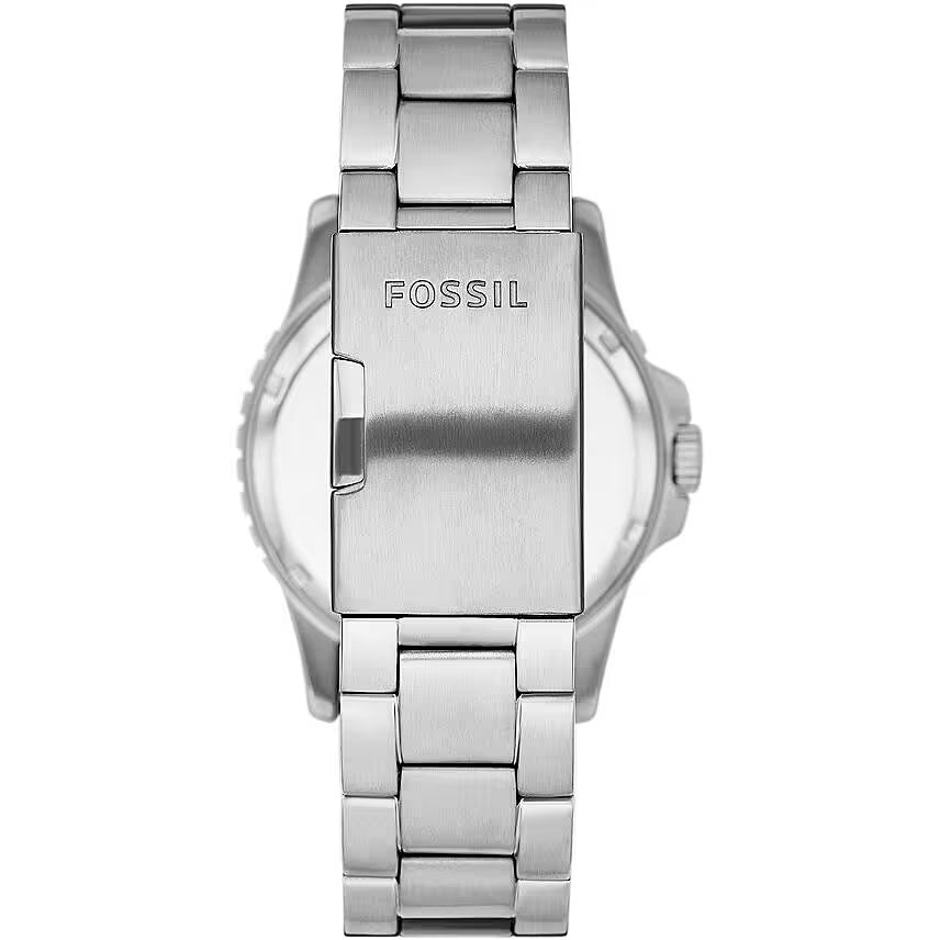 Fossil watch blue 42mm black quartz steel fs6013