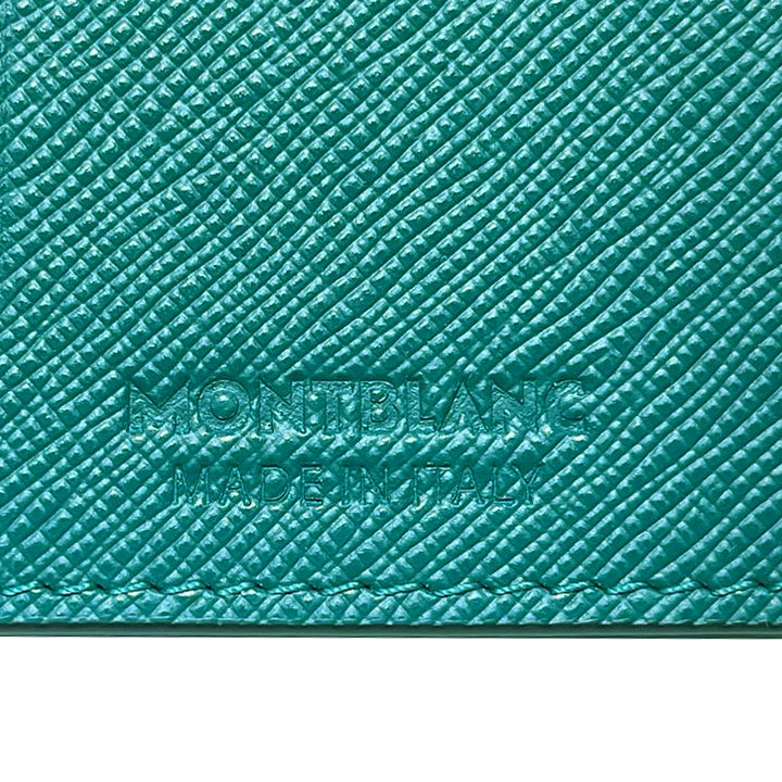 Montblanc portacarte di credito 4CC Sartorial Fern Blue 131726