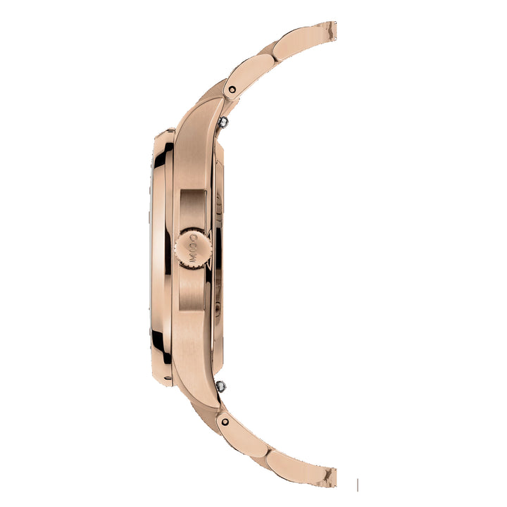 MIDO Multioft TV 35mm Brown TV Automatische Diamonds Stahl Finish PVD Gold Rosa M049.307.33.296.00