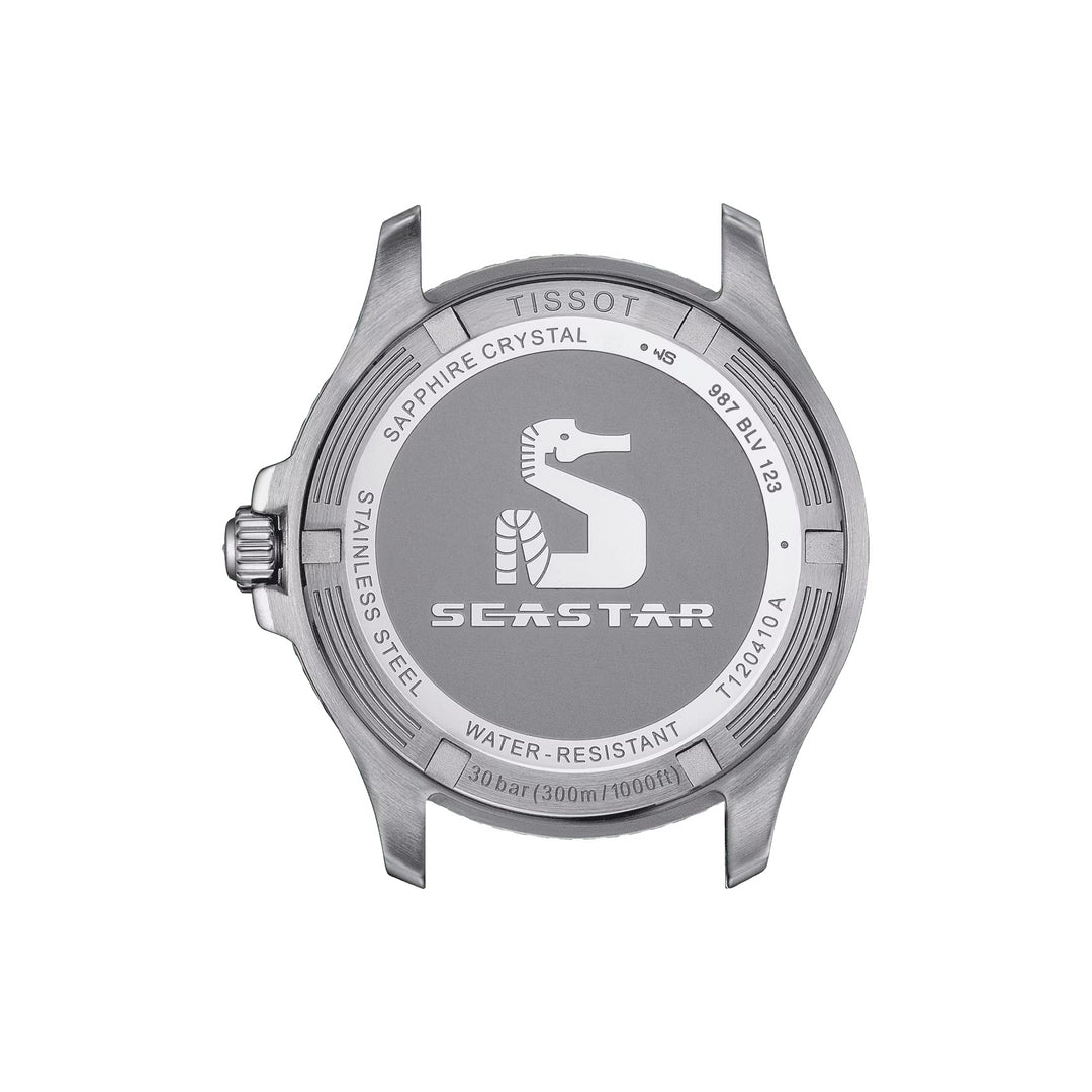 Tissot Seastar 1000 40mm Watch Black Quartz Steel Pvd finishes Yellow Gold T120.410.22.051.00