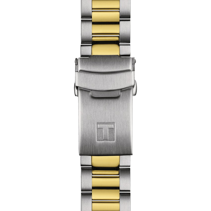 Tissot orologio Seastar 1000 Powermatic 80 40mm grigio automatico acciaio finiture PVD oro giallo T120.807.22.051.00