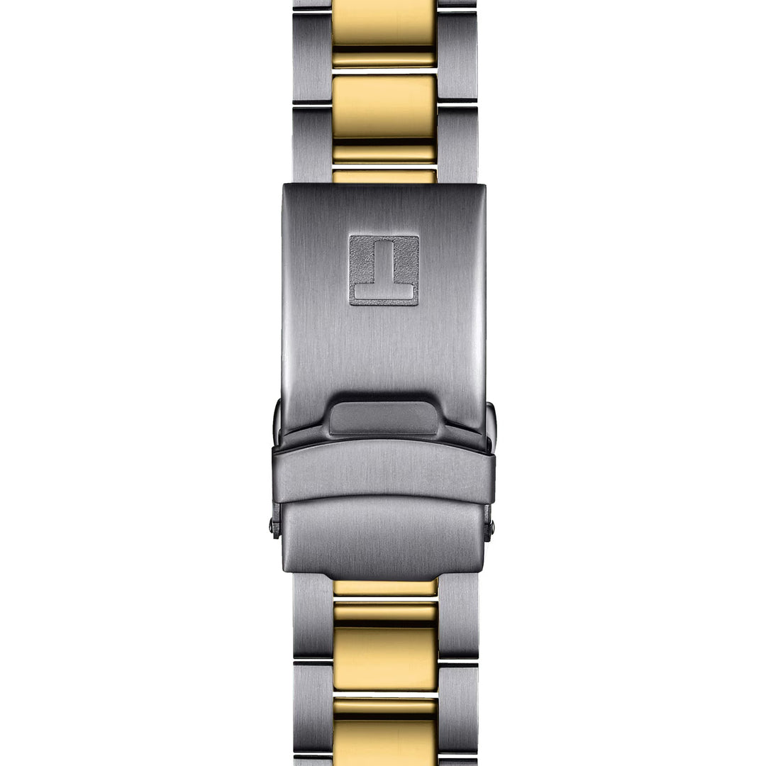Tissot Seastar 1000 36mm Watch Black Quartz Steel Pvd finishes Yellow Gold T120.210.22.051.00