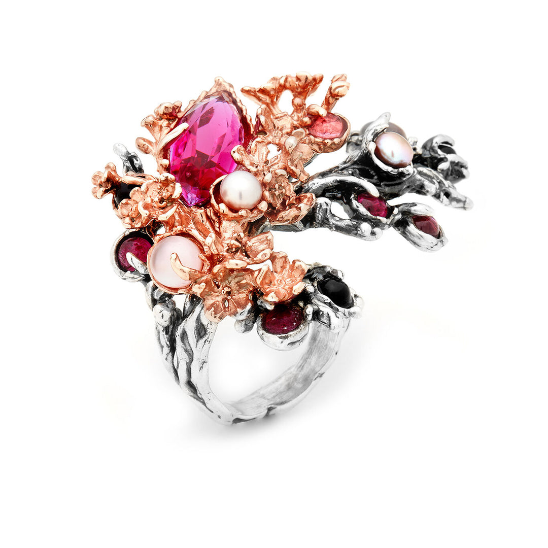 Giovanni Raspini ring Japan Cherry Blossom Floral Jungle limited edition 11633