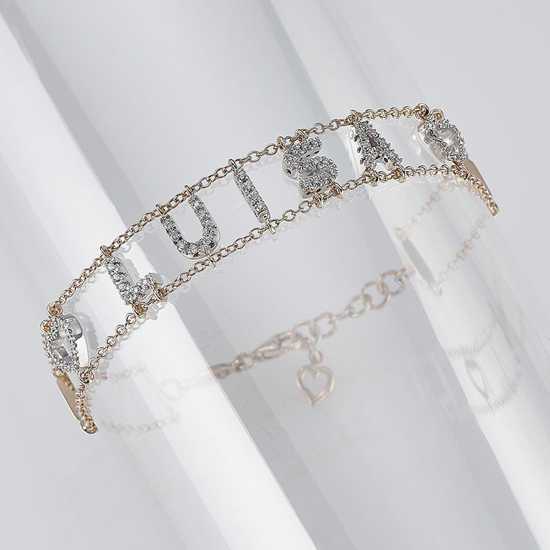 Bracelet Sidale Louisa Coeur en or rose et blanc 18 carats diamants SI 0002 BR
