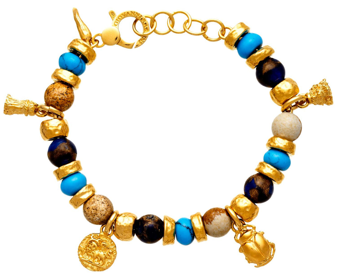 Giovanni Raspini bracelet Tuareg 925 silver finish PVD yellow gold 11374