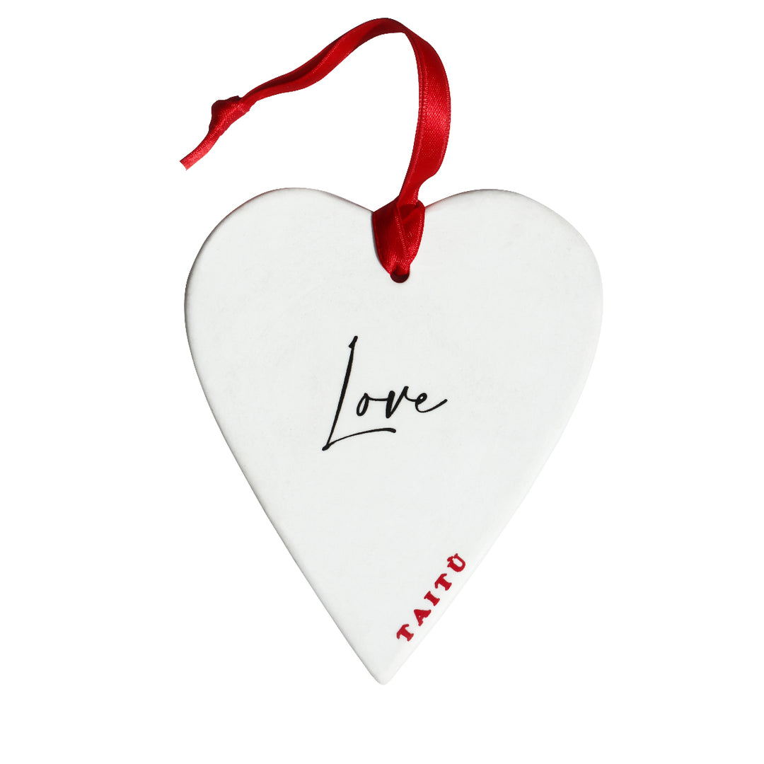 Taitù decorazione cuore Love 8,5x10cm porcellana Fine Bone China 12-6-22-D - Gioielleria Capodagli