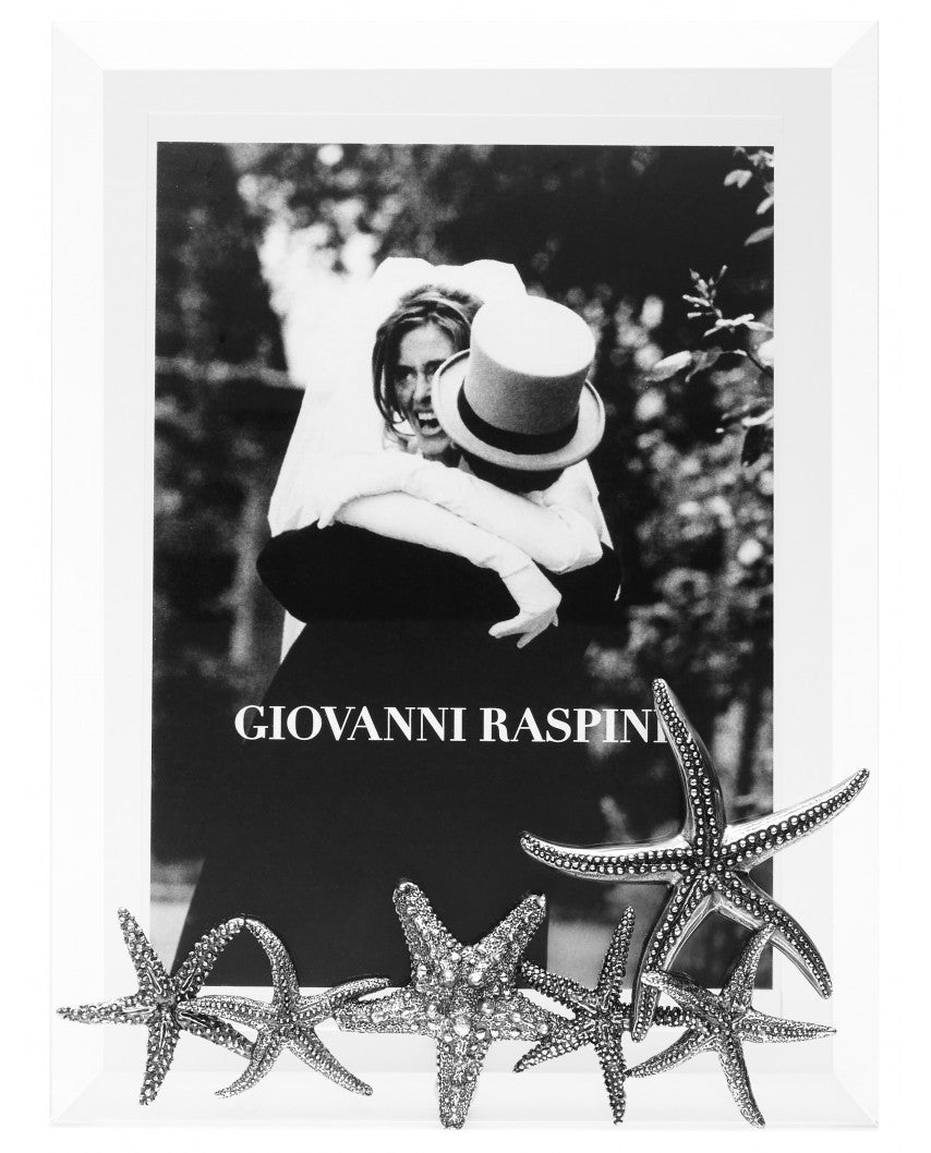 Giovanni Raspini cornice Luce Stelle Marine grande vetro 18x24cm argento 925 2230 - Capodagli 1937