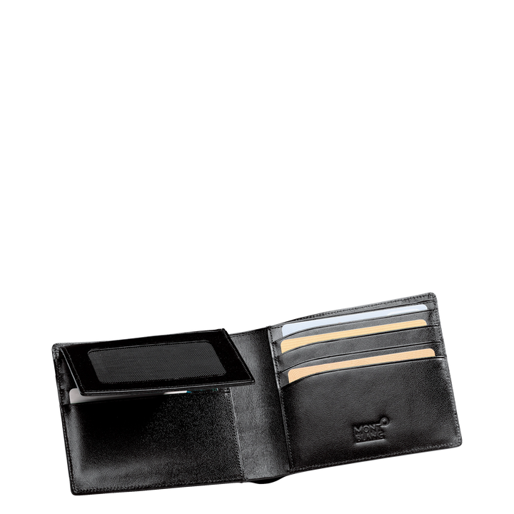 Montblanc portafoglio 11 scomparti con tasca trasparente Meisterstück nero 130071
