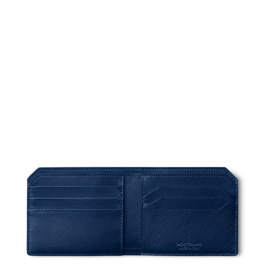 Montblanc portafoglio 6 scomparti Meisterstück Selection Soft blu 130059