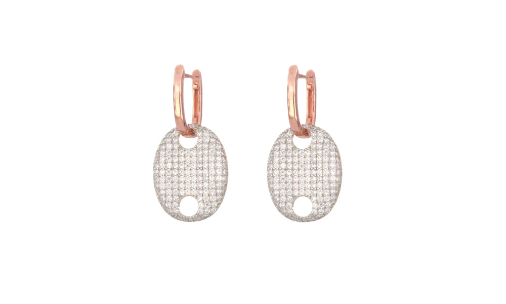 Hearts Milan Sailor Love Montenapoleone Collection hoop earrings 925 silver PVD finish rose gold 24915748