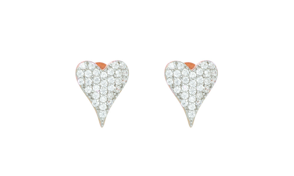 Hearts Milan One Love Earrings Montenapoleone Collection 925 Silver Finished PVD Rose Gold 24916042