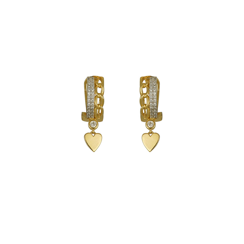 Hearts Milan Cupid Earrings Galleria Vittorio Emanuele Collection 925 silver PVD finish yellow gold 24938723