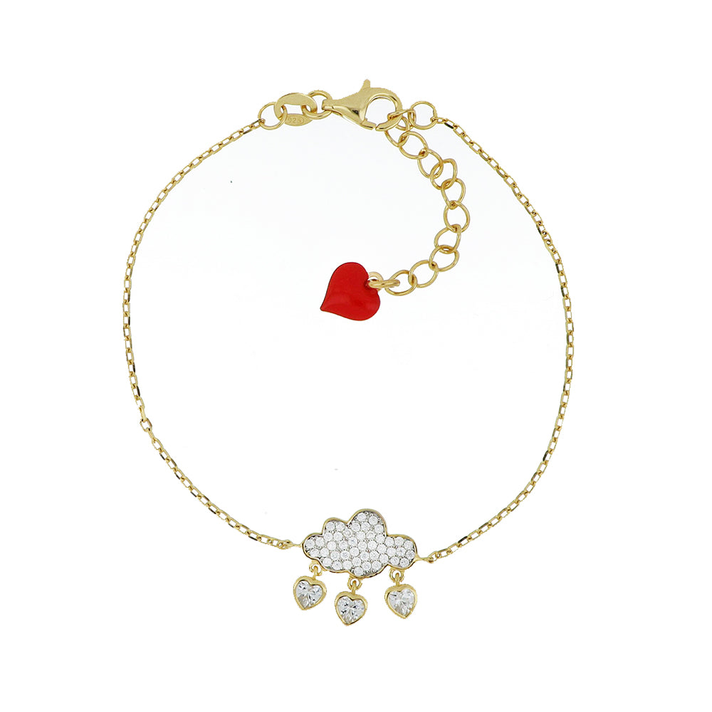 Hearts Milano bracelet Love Storm Galleria Vittorio Emanuele Collection 925 silver PVD finish yellow gold 24938754