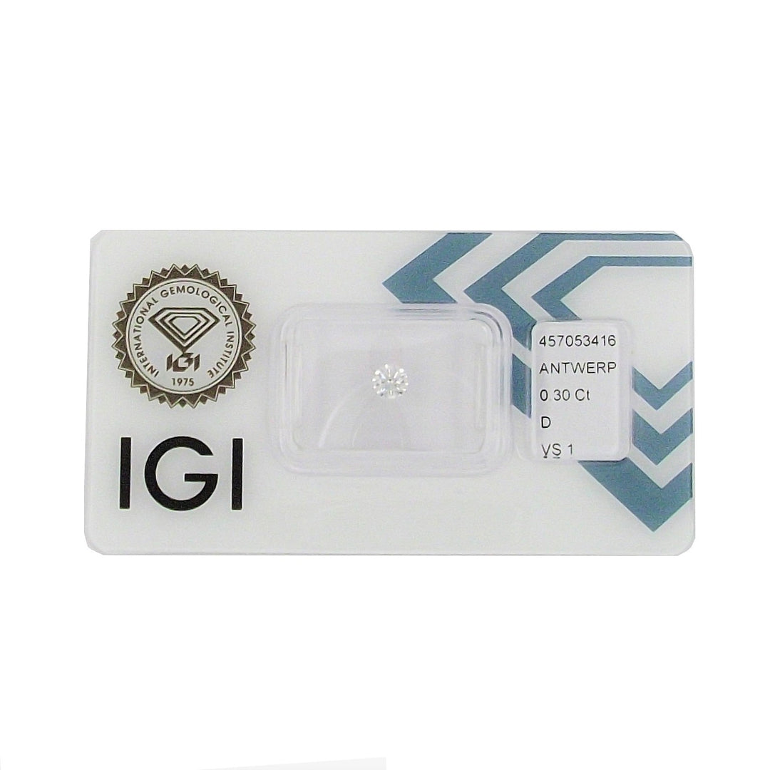 IGI diamante in blister certificato taglio brillante 0,30ct colore D purezza VS 1 - Capodagli 1937