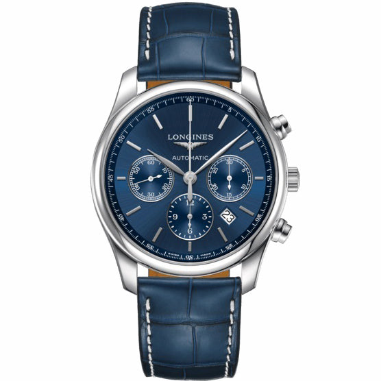 Longines orologio The Longines Master Collection 42mm blu acciaio uomo cronografo automatico L2.759.4.92.0 - Gioielleria Capodagli