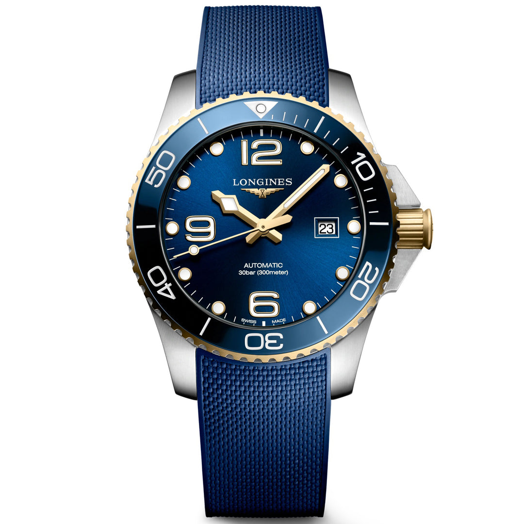 Longines Hydroconquest 43mm Automatic Blue Watch Steel Finish PVD L3.782.3.96.9