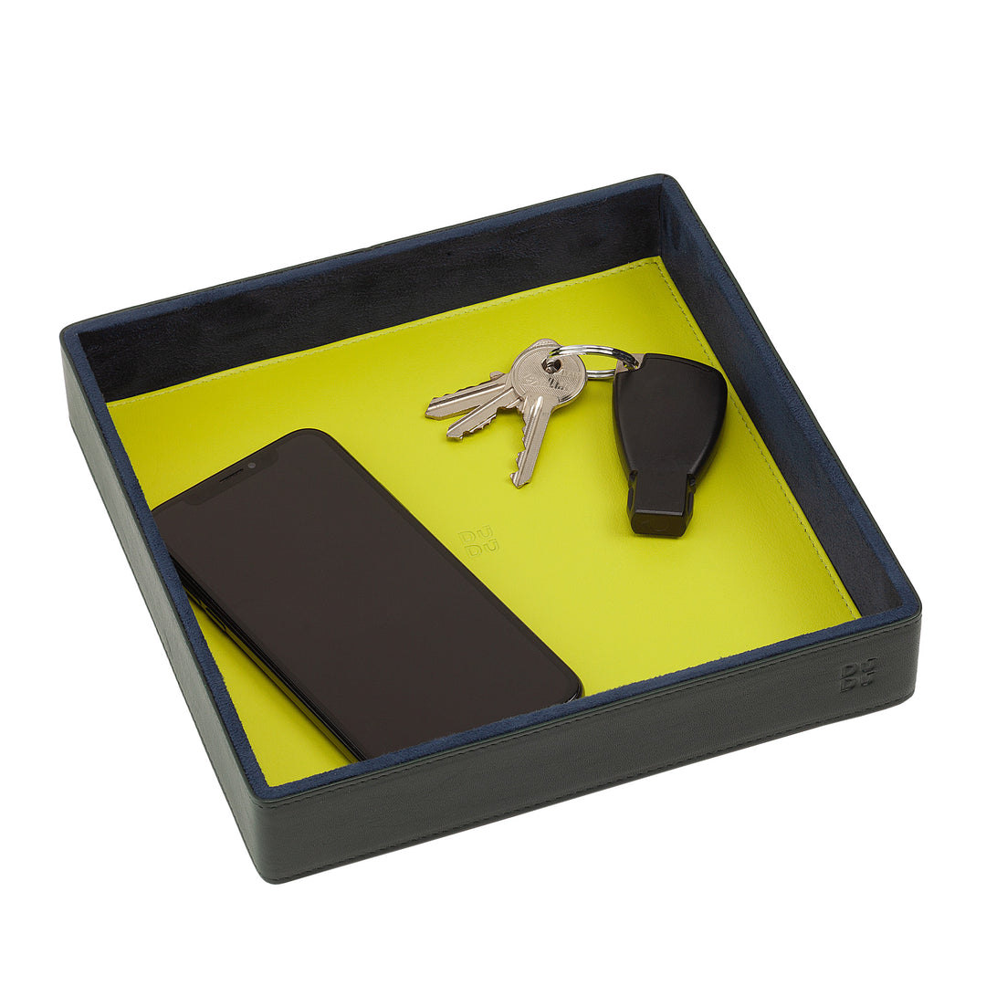 DuDu Porte-objets en cuir coloré avec boîte cadeau