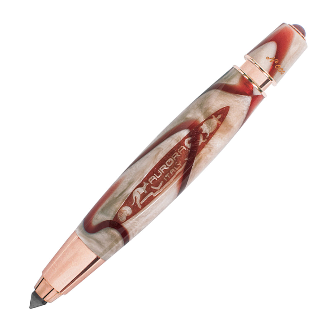 Aurora sketch pen Produzioni Limitate Oceania in resina screziata rossa e sabbia 558 - Gioielleria Capodagli