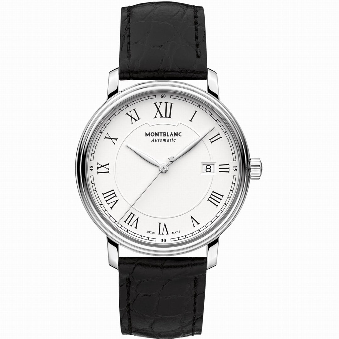 Montblanc orologio Tradition Date Automatic 40mm bianco automatico acciaio 112609 - Capodagli 1937