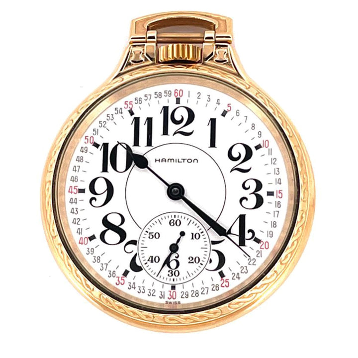 Reloj Hamilton Lancaster 51mm blanco cuerda manual acero PVD acabado oro amarillo 613212