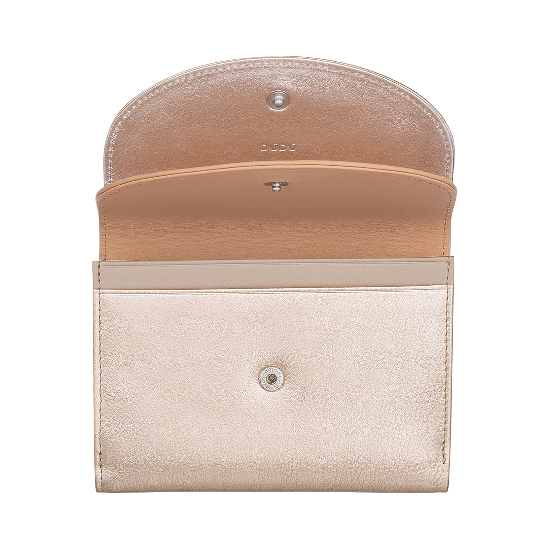 DuDu Frauen -Leder -Brieftasche mit Türhalter, Anti -RFID -Schutz, mehrfarbige mehrfarbige Portfolios
