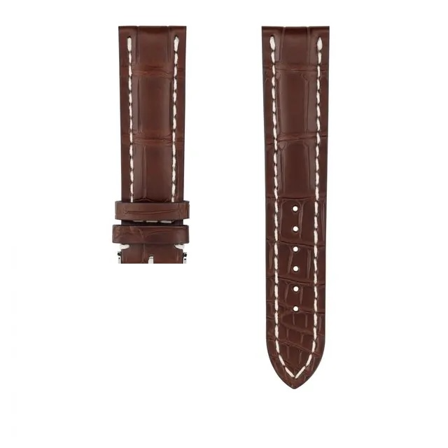 Breitling cinturino pelle di coccodrillo marrone 22mm senza fibbia 739P-22 - Capodagli 1937