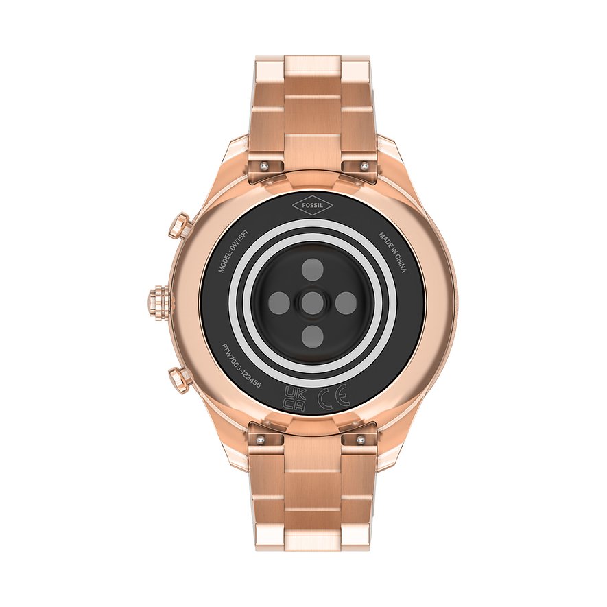 Fossil watch hybrid smartwatch Stella Gen 6 41mm pink steel finish PVD rose gold FTW7063