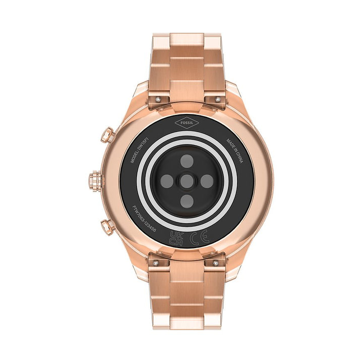 Fossil watch hybrid smartwatch Stella Gen 6 41mm pink steel finish PVD rose gold FTW7063