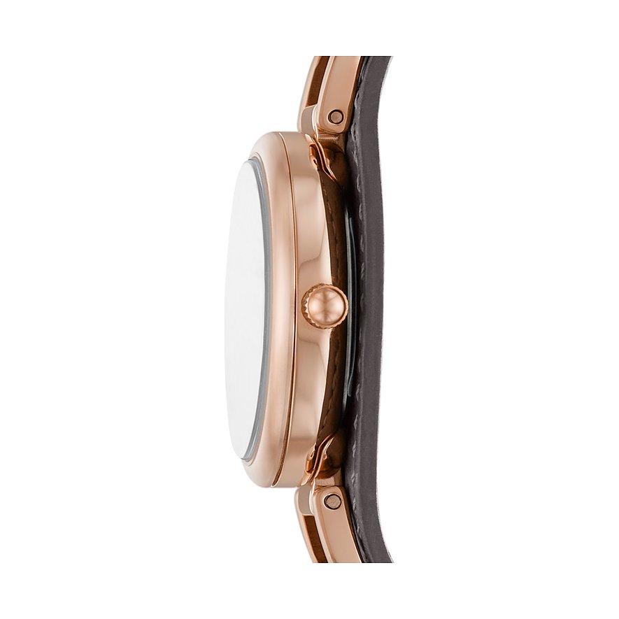 Reloj Fosssil Carlie 28 mm de acero gris cuarzo acabado PVD oro rosa ES5212
