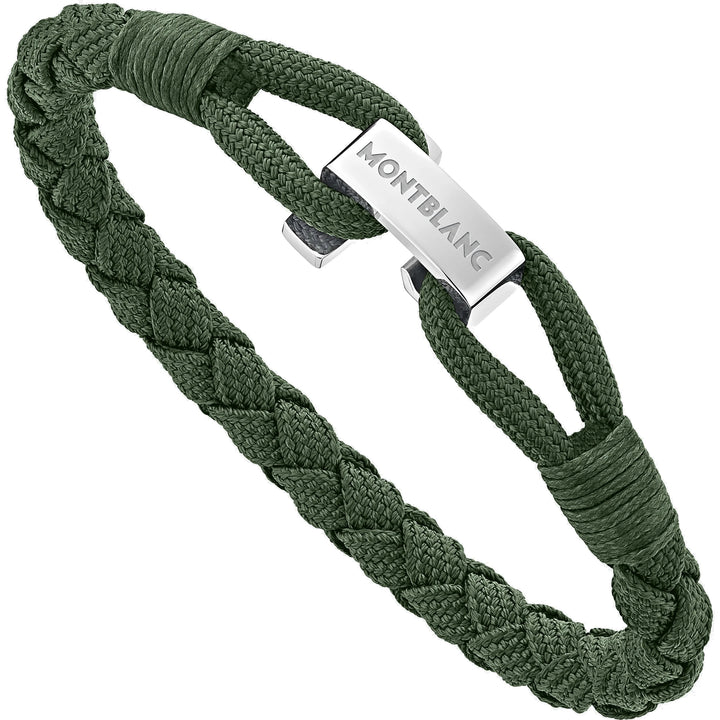 Montblanc Bracelet Wrap Me Steel and Nylon Green Size L 12838468