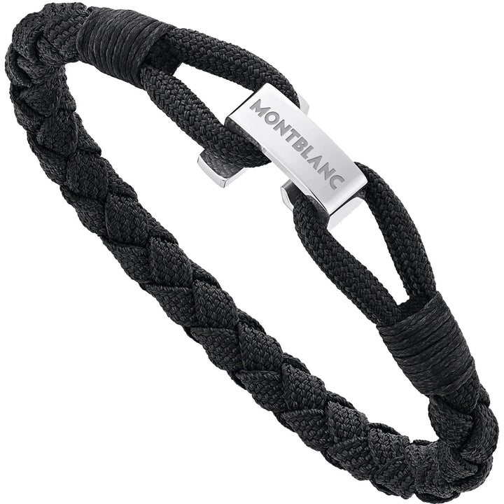 Montblanc Bracelet Me Wrap noir en nylon et acier taille S 12838260
